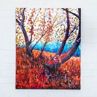 painting-landscape-tree-fall-color-orange-leafs-80cm-by-100cm